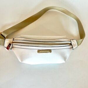 Michael Kors Pebbled Leather Waist/ Fanny Pack in Ivory